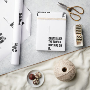 Papel De Regalo Caja Moderna de Tipografía Negra de Empresa a Empr
