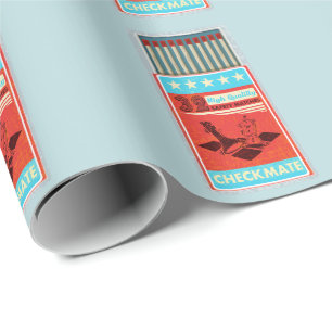 Papel De Regalo Caja retro que coincide con el arte pop