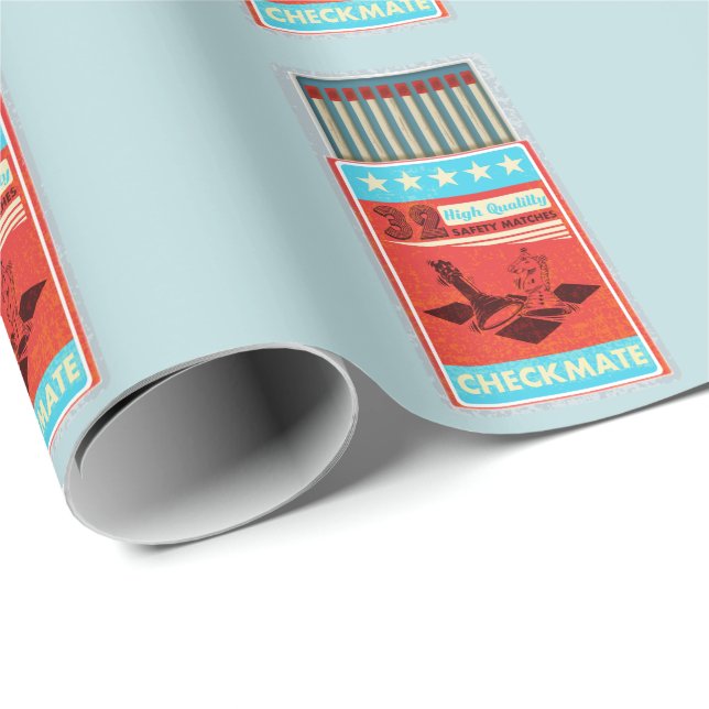 Papel De Regalo Caja retro que coincide con el arte pop (Esquina del rollo)