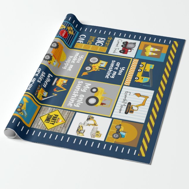 Papel De Regalo Cajón de construcción, regalos de construcción (Desenrollado)