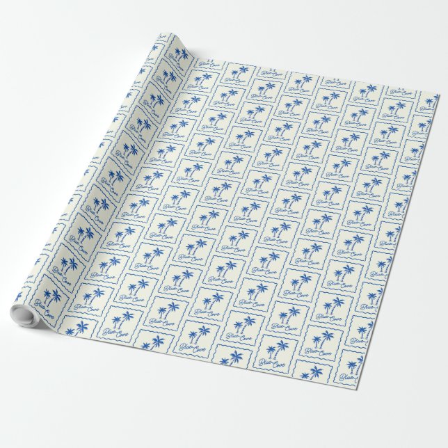 Papel De Regalo Cala Azul (Desenrollado)