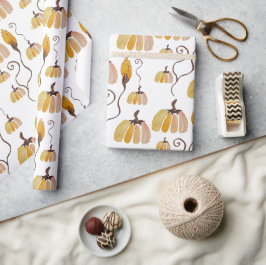 Papel De Regalo Calabaza de color de agua dulce Naranja Pastel