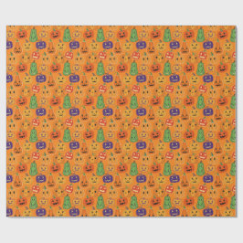 Papel De Regalo Calabaza de Halloween