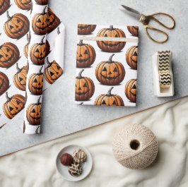 Papel De Regalo Calabaza de Halloween