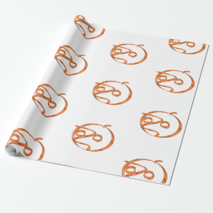 Papel De Regalo Calabaza de Halloween con fondo transparente