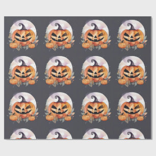 Papel De Regalo Calabaza de Halloween. Halloween, Otoño