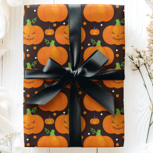 Papel De Regalo Calabaza de Halloween Patrón de Linterna de Jack A