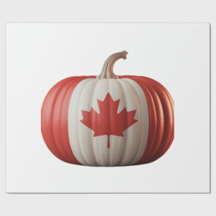 Papel De Regalo Calabaza de hoja de arce de bandera canadiense Acc