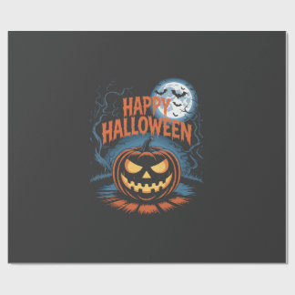 Papel De Regalo Calabaza de Jack espeluznante de Halloween