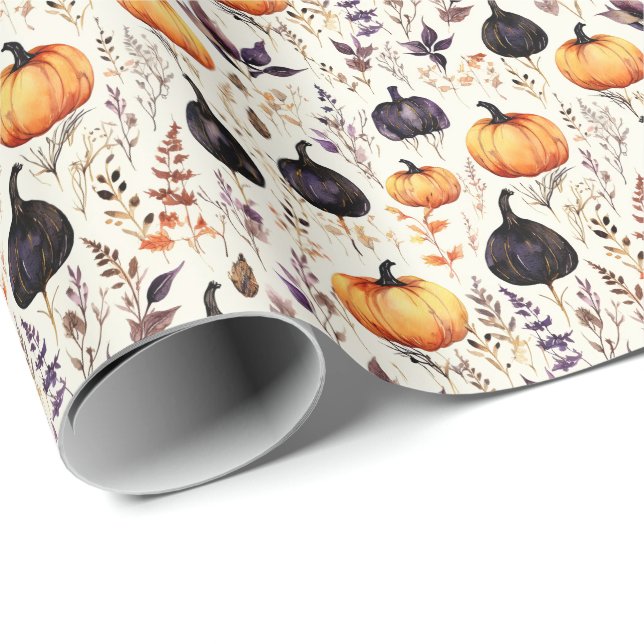 Papel De Regalo Calabaza de otoño (Esquina del rollo)