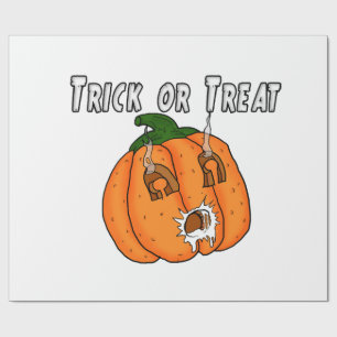 Papel De Regalo Calabaza divertido regalo travieso broma Halloween