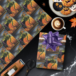 Papel De Regalo Calabaza Dragon Cauldron Halloween