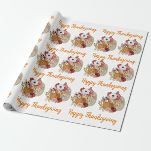 Papel De Regalo Calabaza elegante de otoño