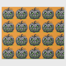 Papel De Regalo Calabaza enojada