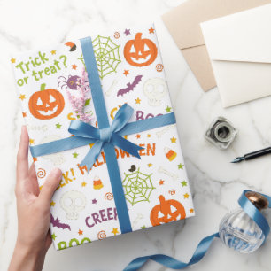 Papel De Regalo Calabaza espumosa y divertida - Colorido patrón de