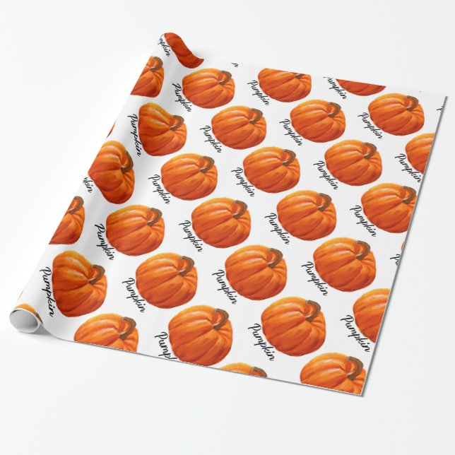 Papel De Regalo Calabaza Halloween (Desenrollado)