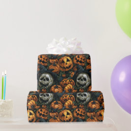 Papel De Regalo Calabaza oscura de Halloween
