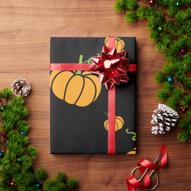 Papel De Regalo Calabaza temática de Halloween (Regalo de vacaciones)