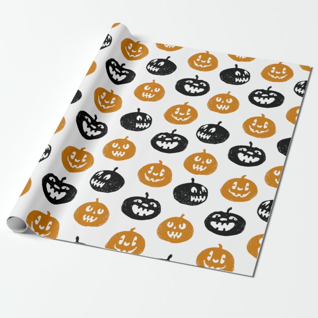 Papel De Regalo Calabazas (Desenrollado)