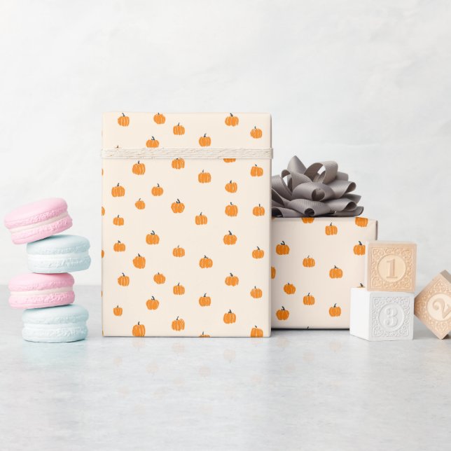 Papel De Regalo Calabazas caprichosas lindas cumpleaños bebé otoño (Baby Shower)