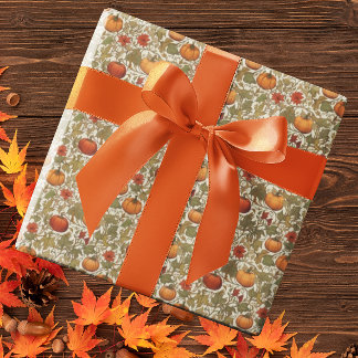 Papel De Regalo Calabazas de Acción de Gracias de otoño de William