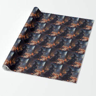 Papel De Regalo Calabazas de Cocker Spaniel Halloween Scary