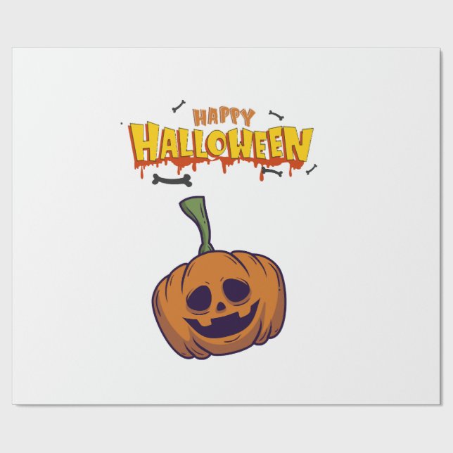 Papel De Regalo Calabazas de Halloween  (Superficie plana)
