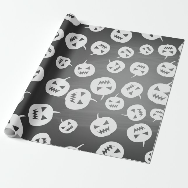 Papel De Regalo Calabazas de Halloween (Desenrollado)