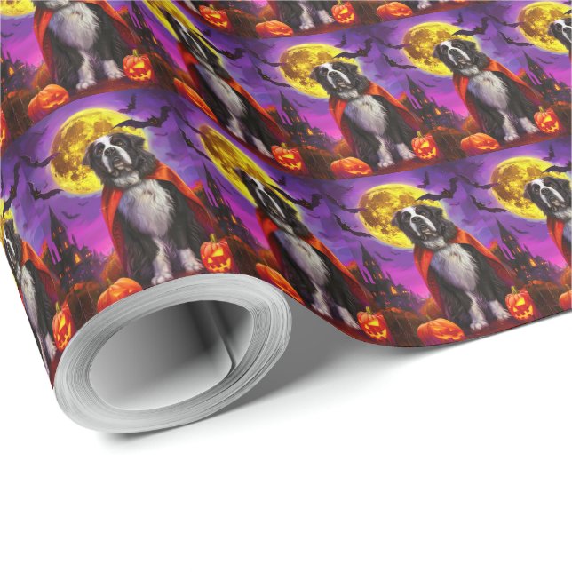 Papel De Regalo Calabazas de vampiros de Terranova de Halloween da (Esquina del rollo)