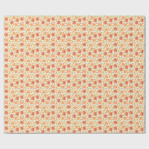 Papel De Regalo Calabazas en acuarela: crema suave y amarillo páli