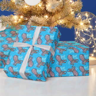Papel De Regalo Calamar de vacaciones 