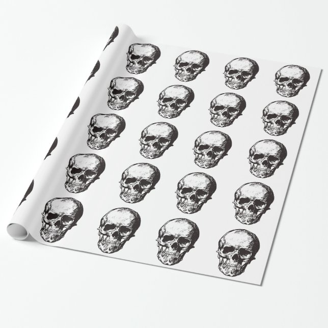 Papel De Regalo Calavera (Desenrollado)