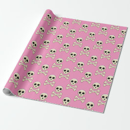Papel De Regalo Calavera con huesos
