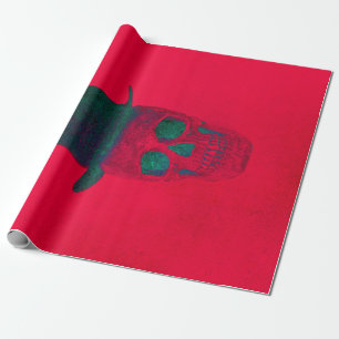 Papel De Regalo Calavera con Navidades de Halloween de Red Green d