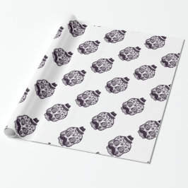 Papel De Regalo Calavera con sombrero Fedora