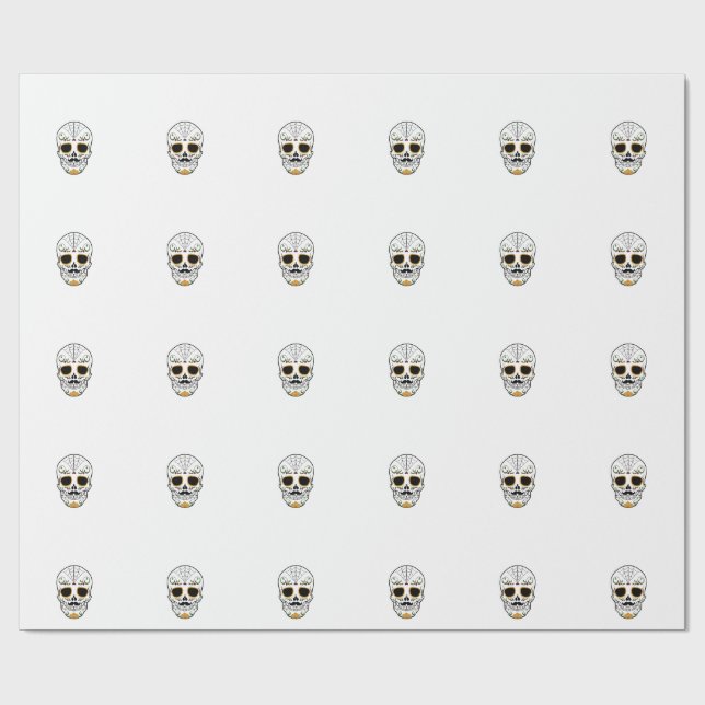 Papel De Regalo Calavera de Azúcar Personalizable (Superficie plana)