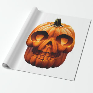 Papel De Regalo calavera de calabaza de halloween