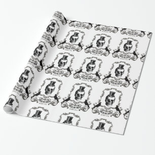Papel De Regalo Calavera de Halloween de época moderna