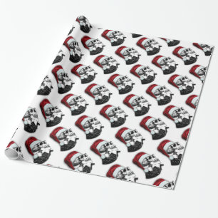 Papel De Regalo Calavera de Santa