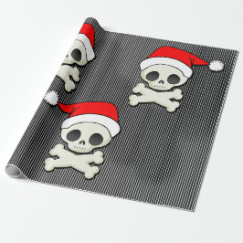 Papel De Regalo Calavera en el Gótico Santa Cap