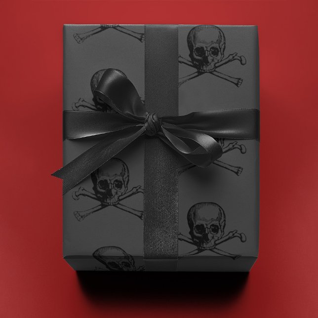 Papel De Regalo Calavera en gris | (Subido por el creador)