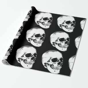 Papel De Regalo Calavera gótica vintage