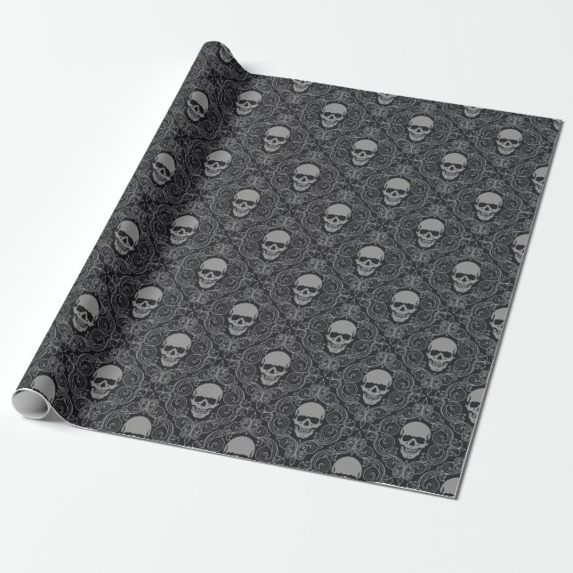 Papel De Regalo Calaveras (Desenrollado)