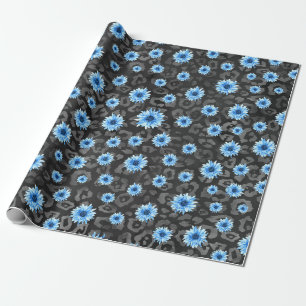 Papel De Regalo Calaveras Azules y Serie Girasoles Diseño 2