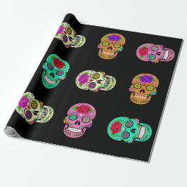 Papel De Regalo Calaveras de azúcar