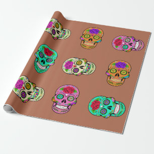 Papel De Regalo Calaveras de azúcar