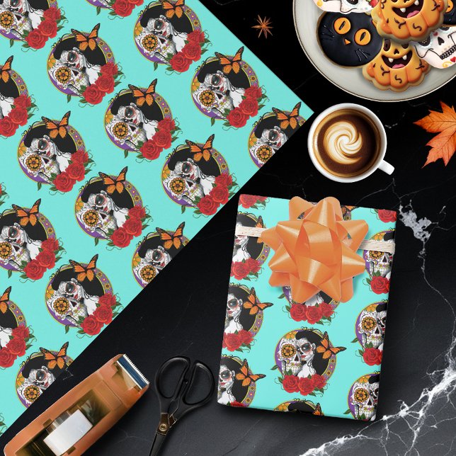 Papel De Regalo Calaveras de azúcar Art Nouveau (Subido por el creador)