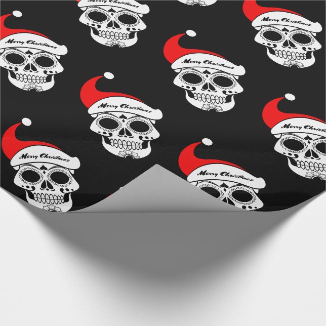 Papel De Regalo Calaveras de Navidad (Esquina)