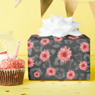 Papel De Regalo Calaveras Rojas y Diseño de Serie de Girasoles 2