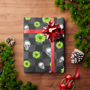 Papel De Regalo Calaveras Verdes y Diseño de la Serie Girasoles 10